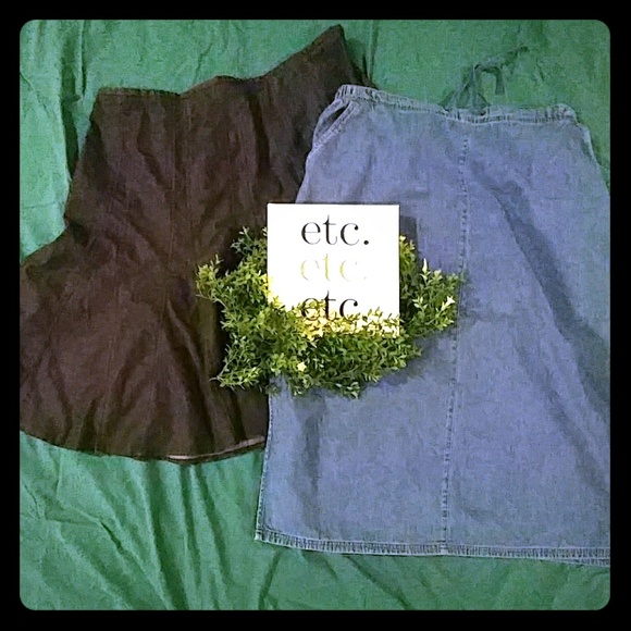 Larry Levine Dresses & Skirts - Plus Size Denim Skirts